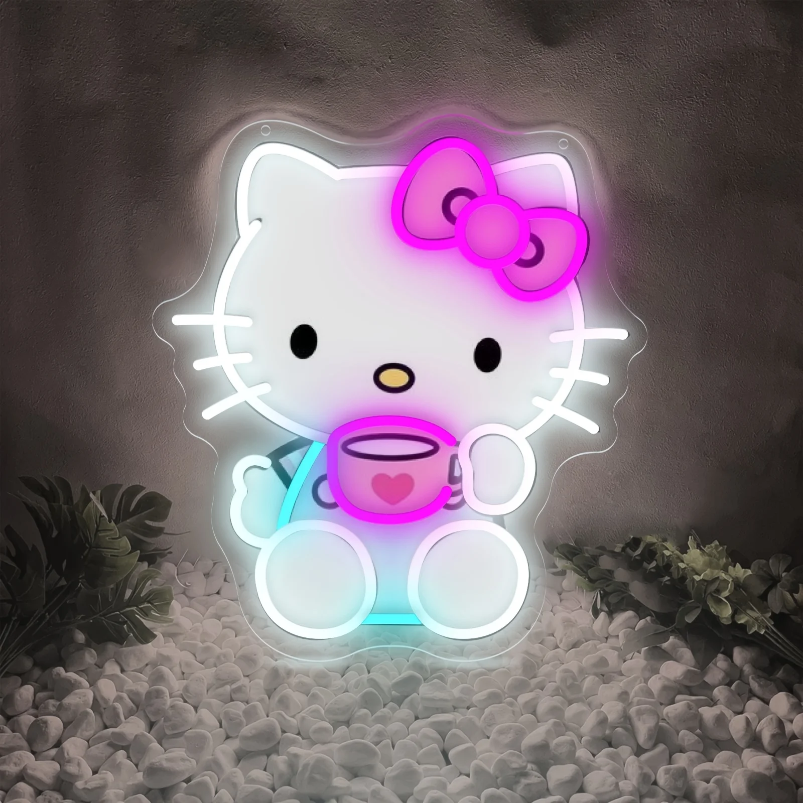 Coffee Tea Neon Sign - LED Hello Kitty Drink Tea Neon