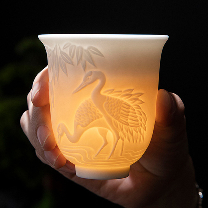Coffee Tea Station - 150ml Teacup Jade White Porcelain Cup