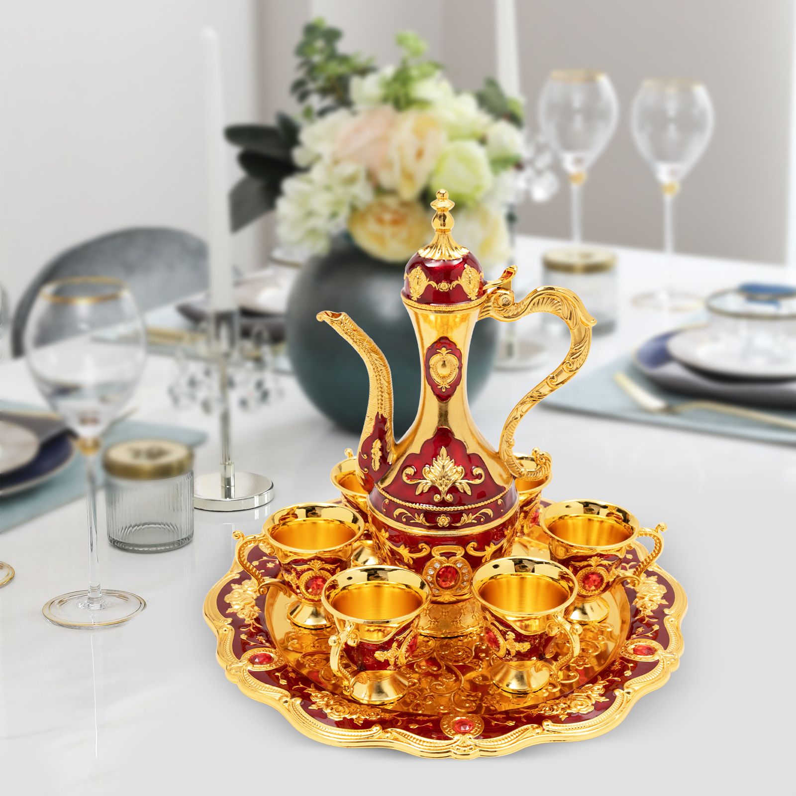 Coffee Tea Hong Kong - Turkish Tea Set 8 45Oz Teapot