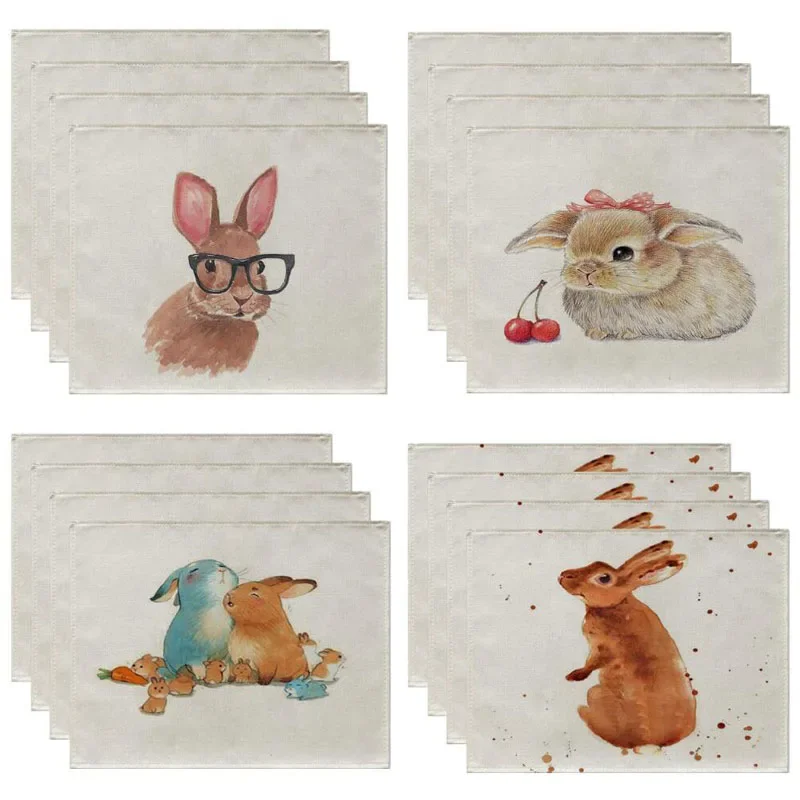 Coffee Tea Place - 1PC Natural Jute Burlap Easter Bunny