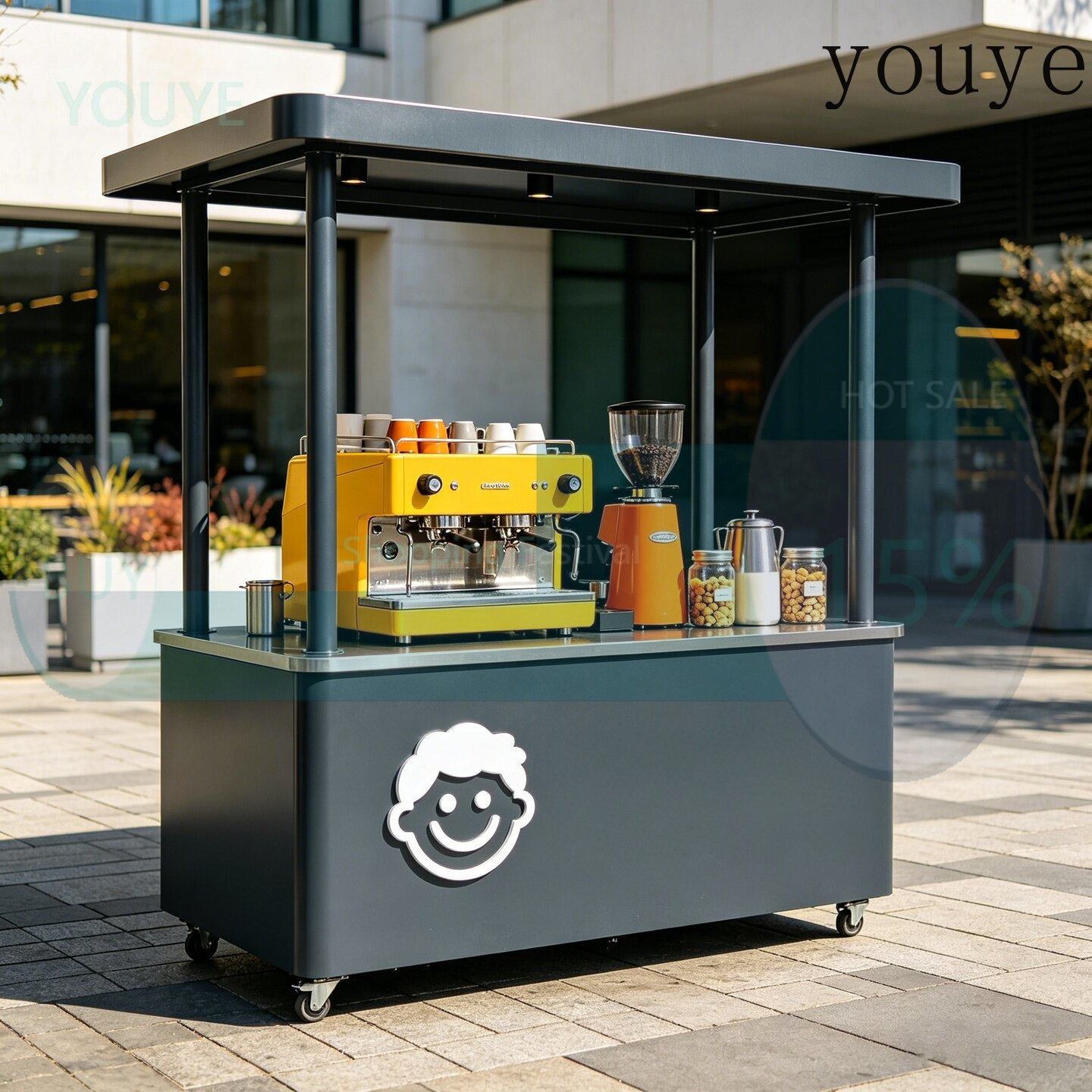 Coffee Tea Vendor - SW Iron wrought stalls carts mobile