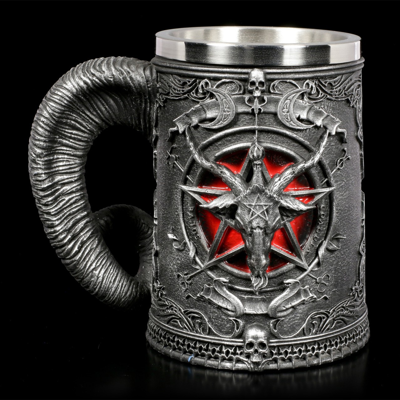 Coffee And Tea Bar - Baphomet Beer Glass Buffmet Resin Stainless
