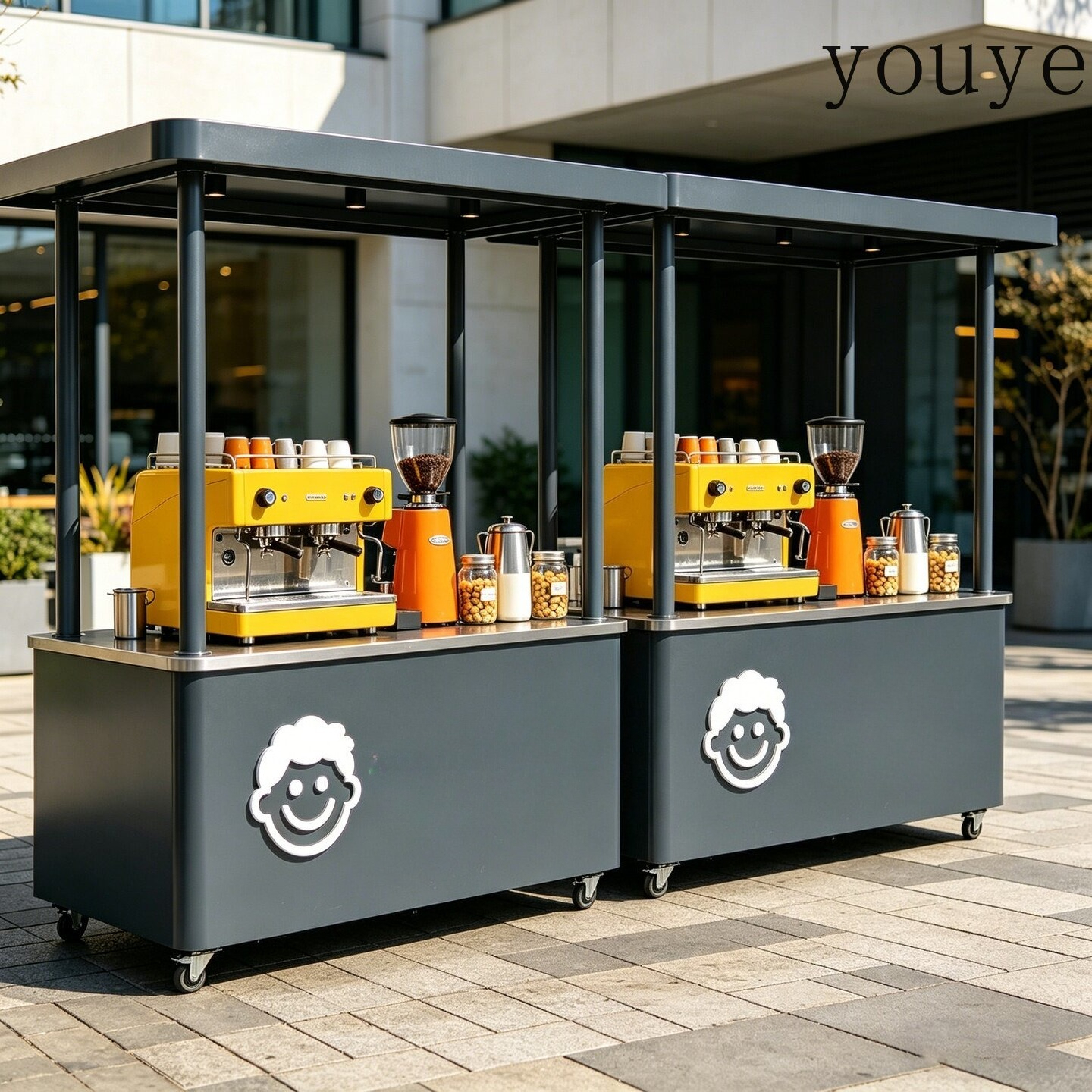 Iron wrought stalls carts mobi - Coffee Tea Vendor บทวิจารณ์และราคา