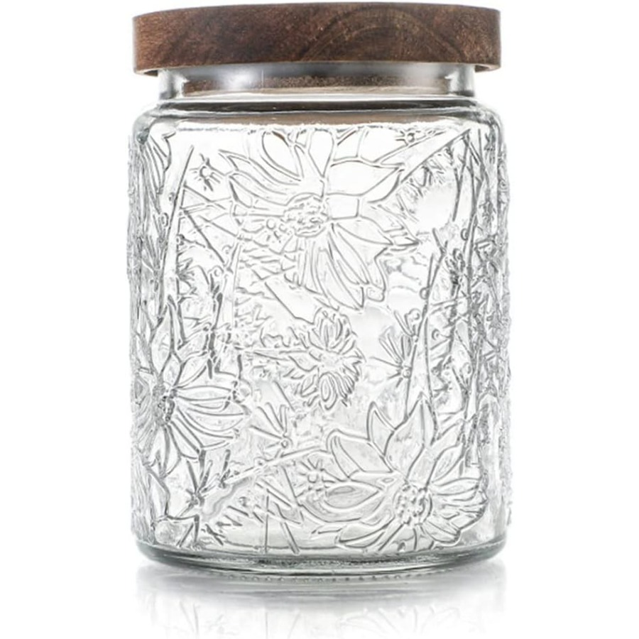 ANSQU Vintage Glass Jar with L - Tea Coffee Sugar Container บทวิจารณ์และราคา