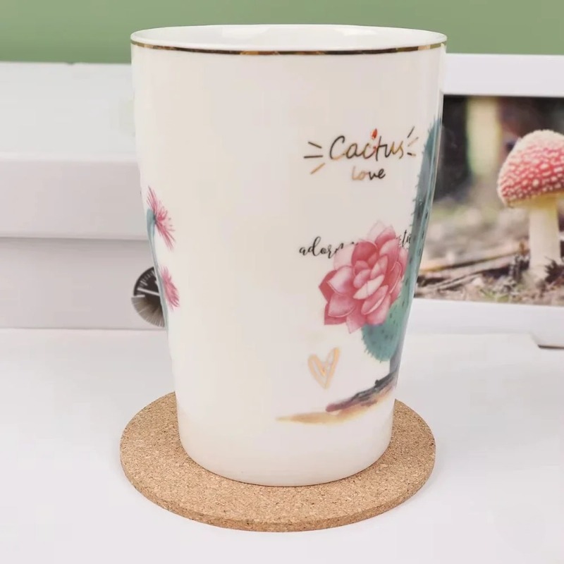 10PCS Mat Natural Round Wooden - Coffee Tea Station บทวิจารณ์และราคา