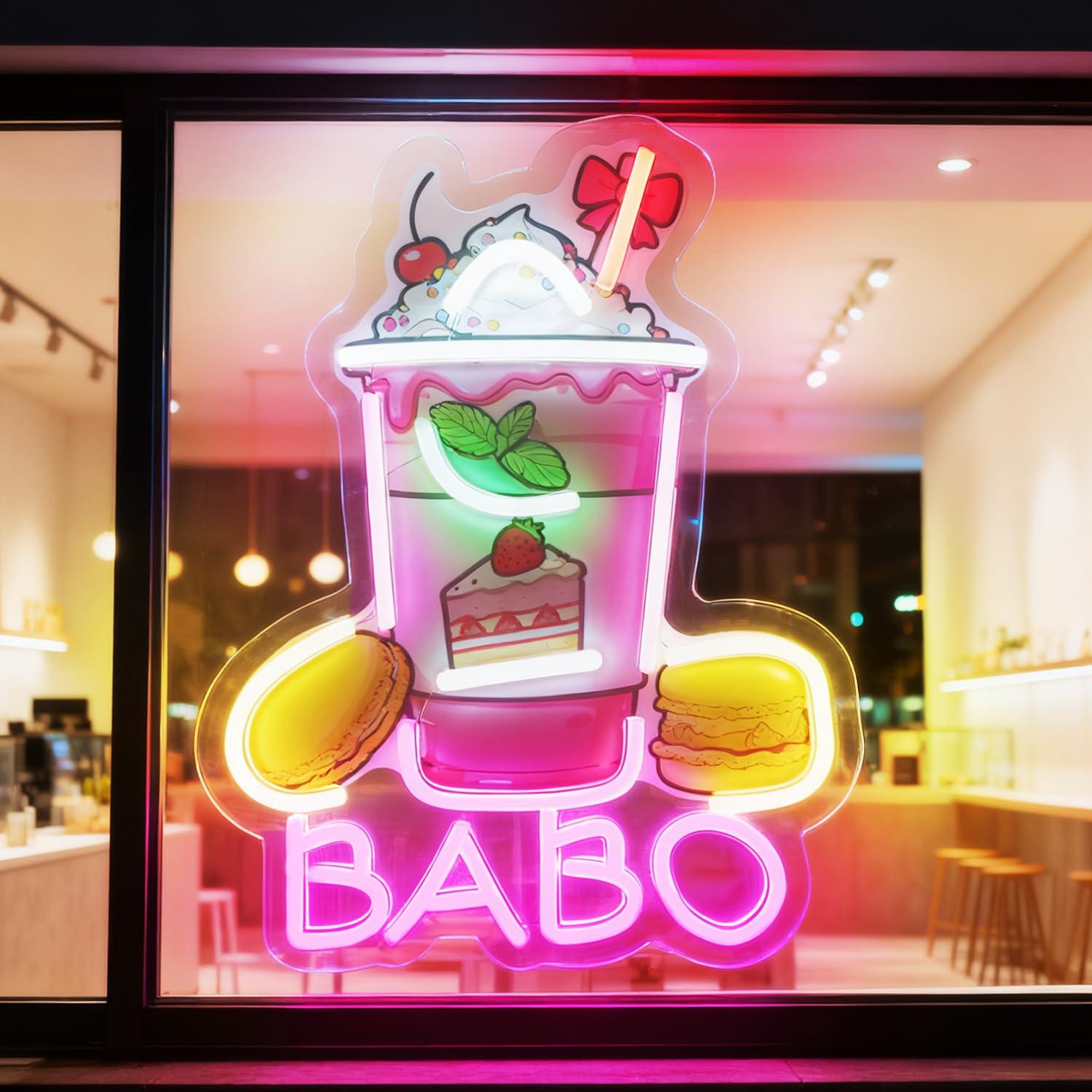 Boba Neon Sign Light Up Bubble - Coffee Tea Neon Sign บทวิจารณ์และราคา