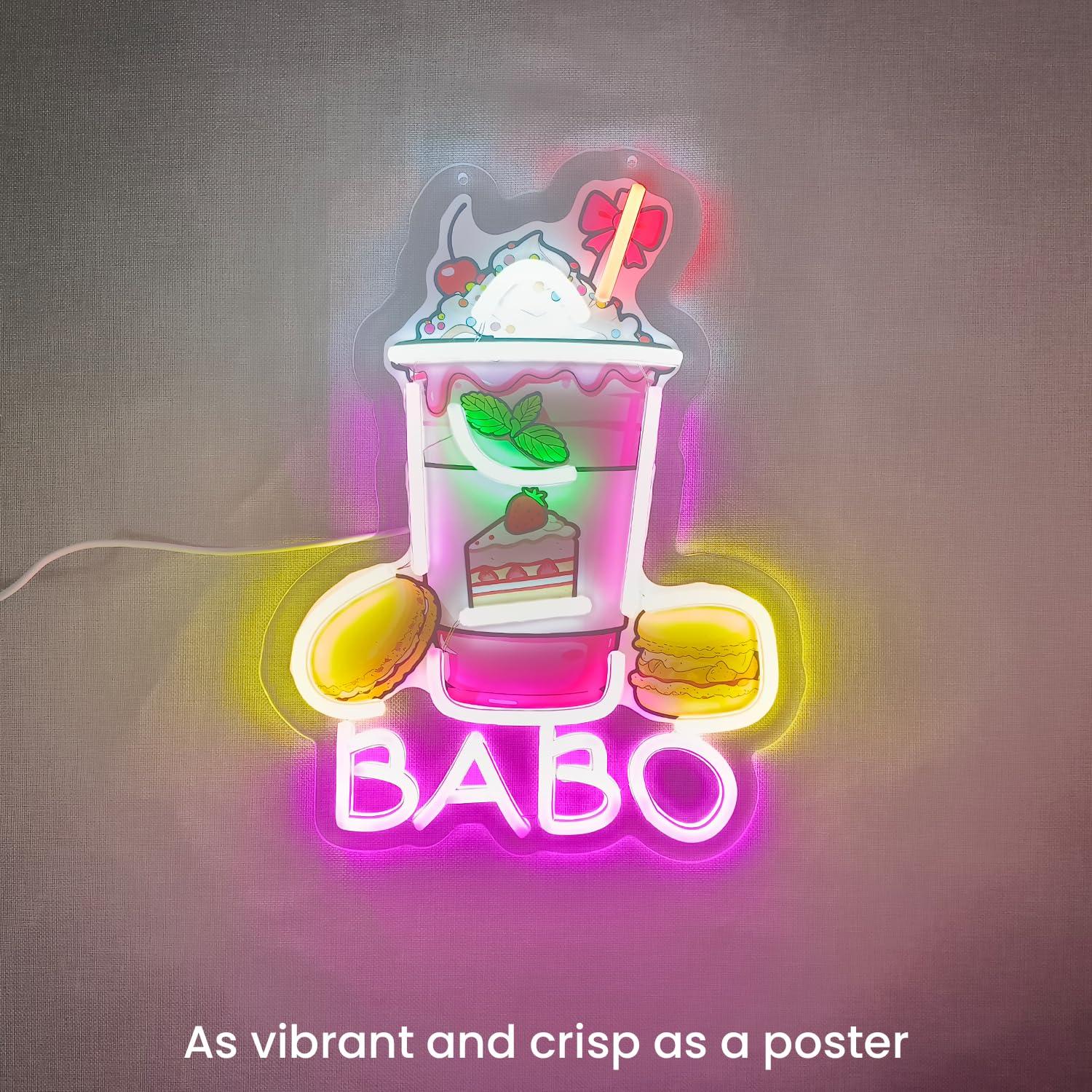 Boba Neon Sign Light Up Bubble - Coffee Tea Neon Sign บทวิจารณ์และราคา