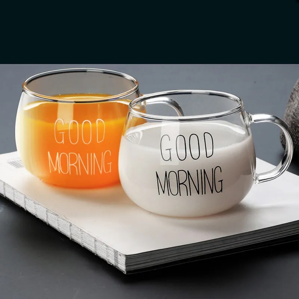 1pc Creative Glass Coffee Tea  - Coffee Tea Name บทวิจารณ์และราคา