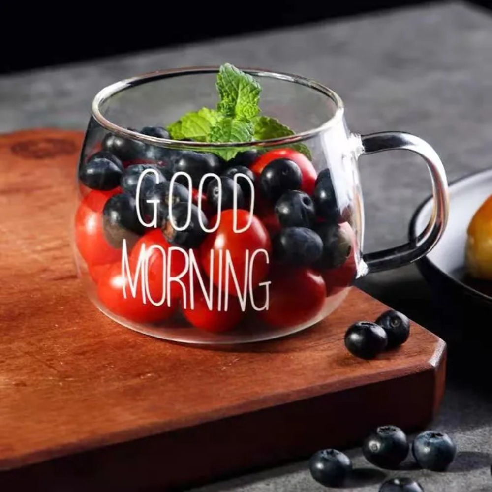 1pc Creative Glass Coffee Tea  - Coffee Tea Name บทวิจารณ์และราคา