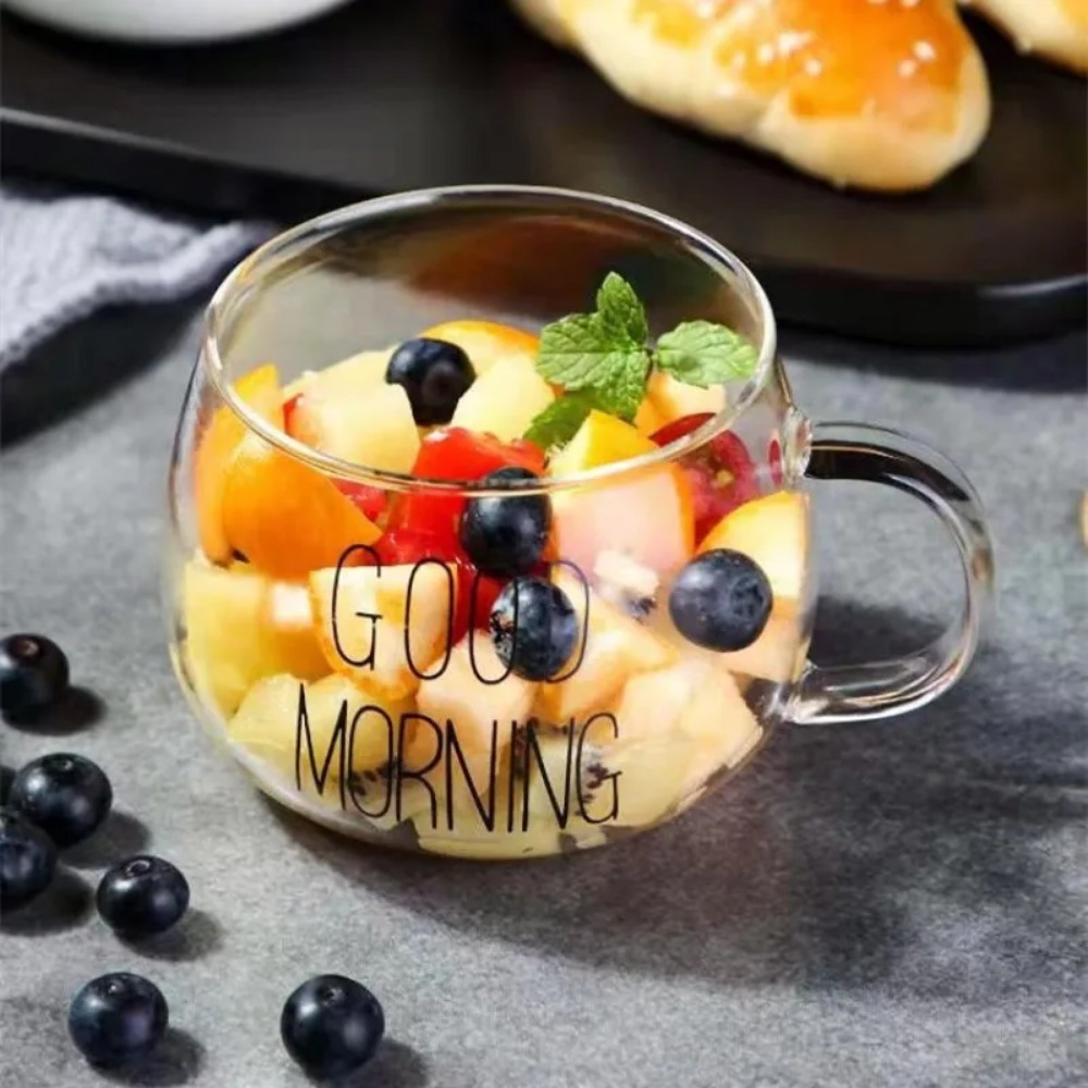 1pc Creative Glass Coffee Tea  - Coffee Tea Name บทวิจารณ์และราคา