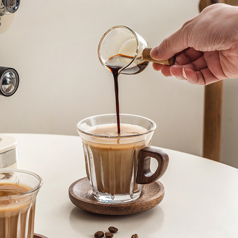Glass Coffee Cup Set with Coas - Coffee And Tea Bar บทวิจารณ์และราคา