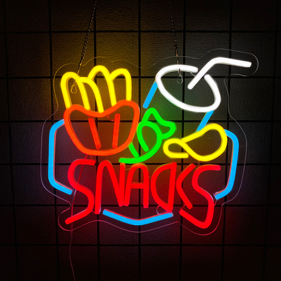 Snacks Neon Sign for Wall Deco - Coffee Tea Neon Sign บทวิจารณ์และราคา