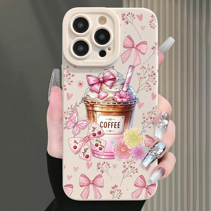 Pink Bow Coffee Pattern Minima - Coffee Plus Tea บทวิจารณ์และราคา