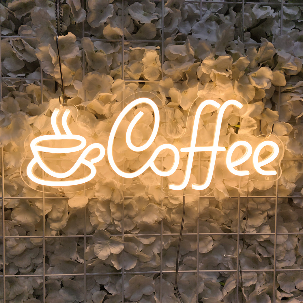 LED Coffee Neon Sign USB Power - Coffee Tea Neon Sign บทวิจารณ์และราคา