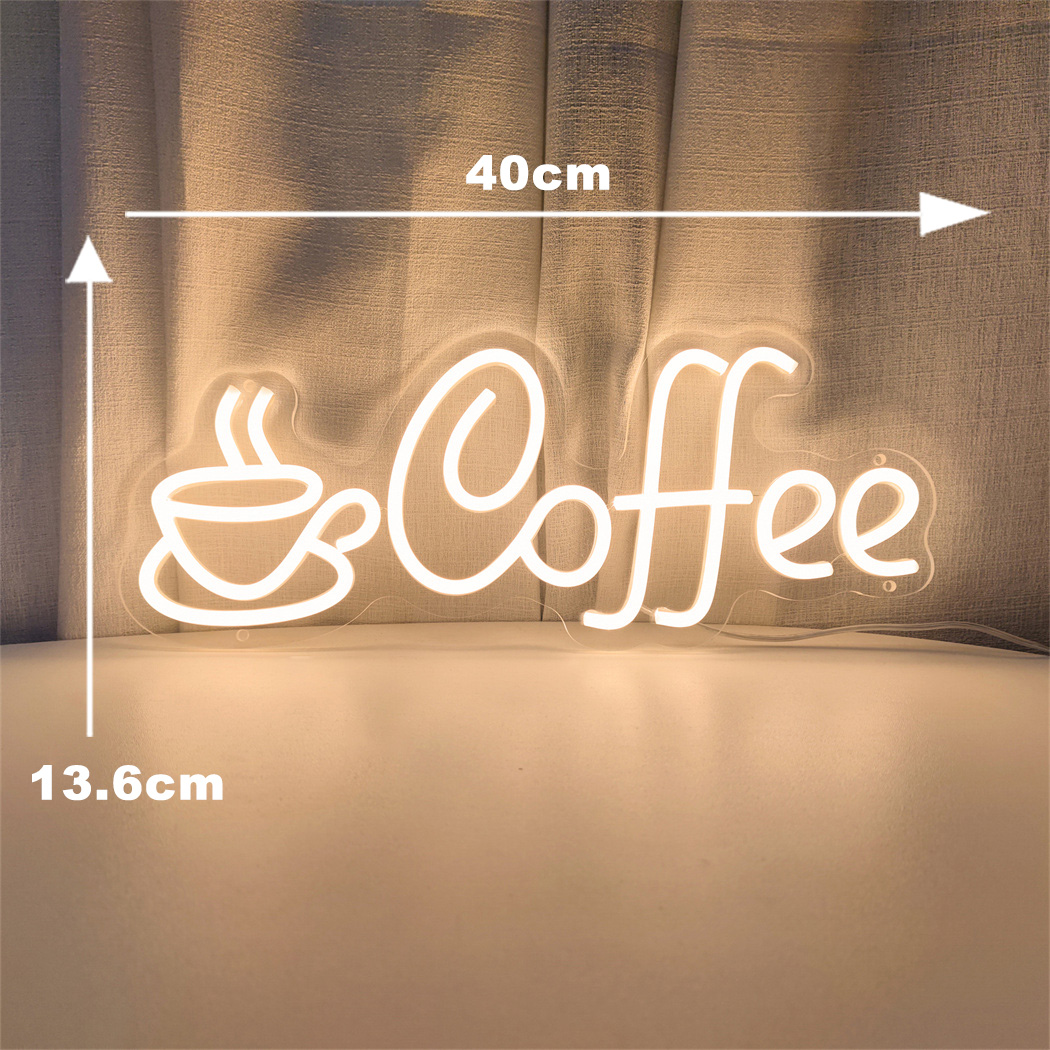 LED Coffee Neon Sign USB Power - Coffee Tea Neon Sign บทวิจารณ์และราคา