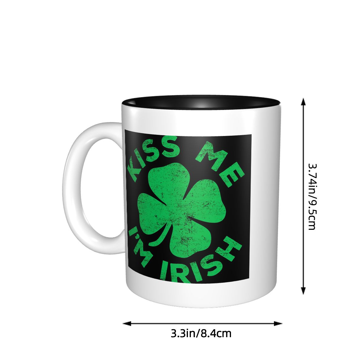 Kiss Me I'm Irish Mug Funny Ce - Coffee Tea And Me บทวิจารณ์และราคา