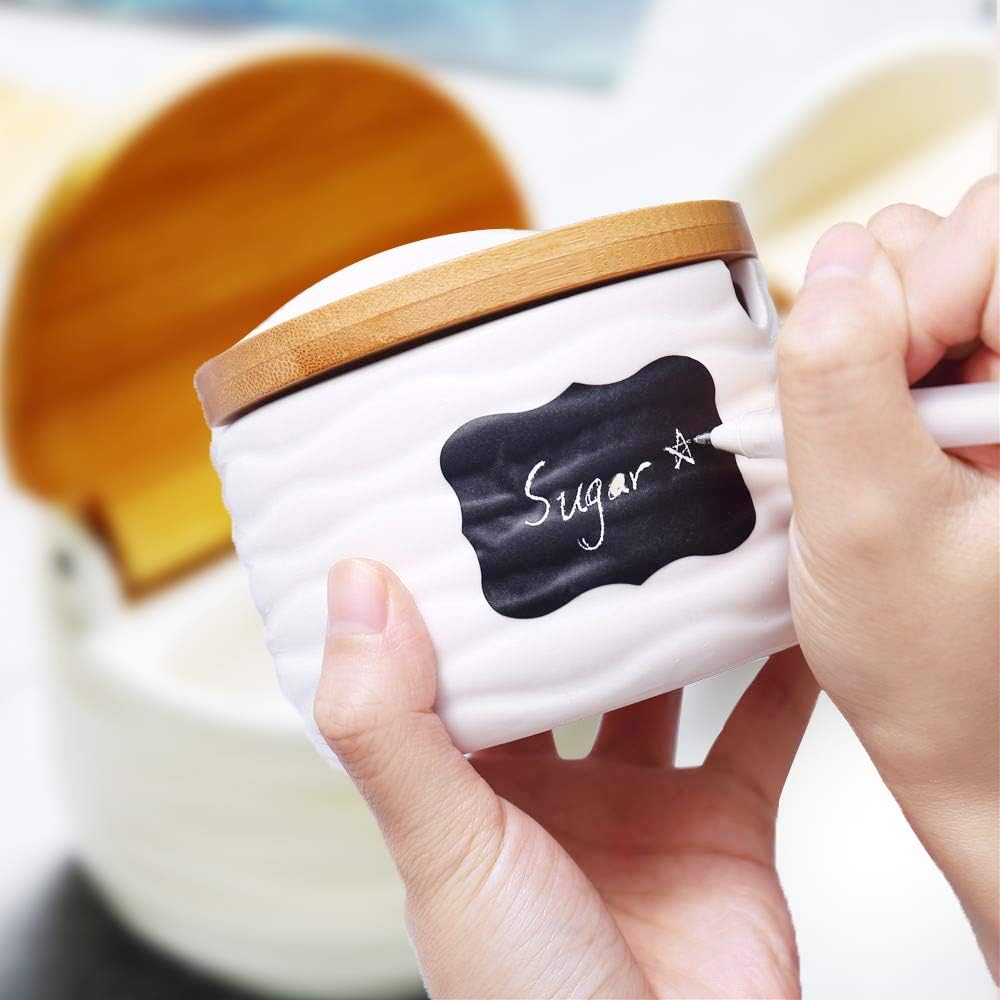 Ceramic Salt Cellars with Lids - Tea Coffee Sugar Container บทวิจารณ์และราคา