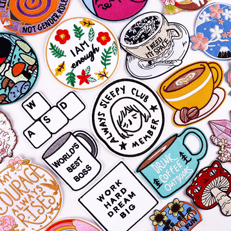 Coffee Cup Patches On Clothes  - Coffee Tea Name บทวิจารณ์และราคา