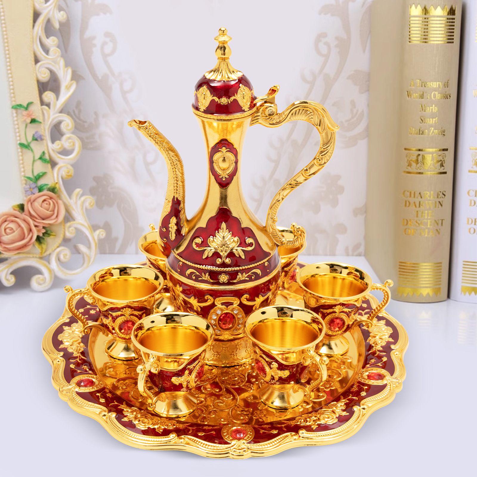 Turkish Tea Set 8 45Oz Teapot  - Coffee Tea Hong Kong บทวิจารณ์และราคา
