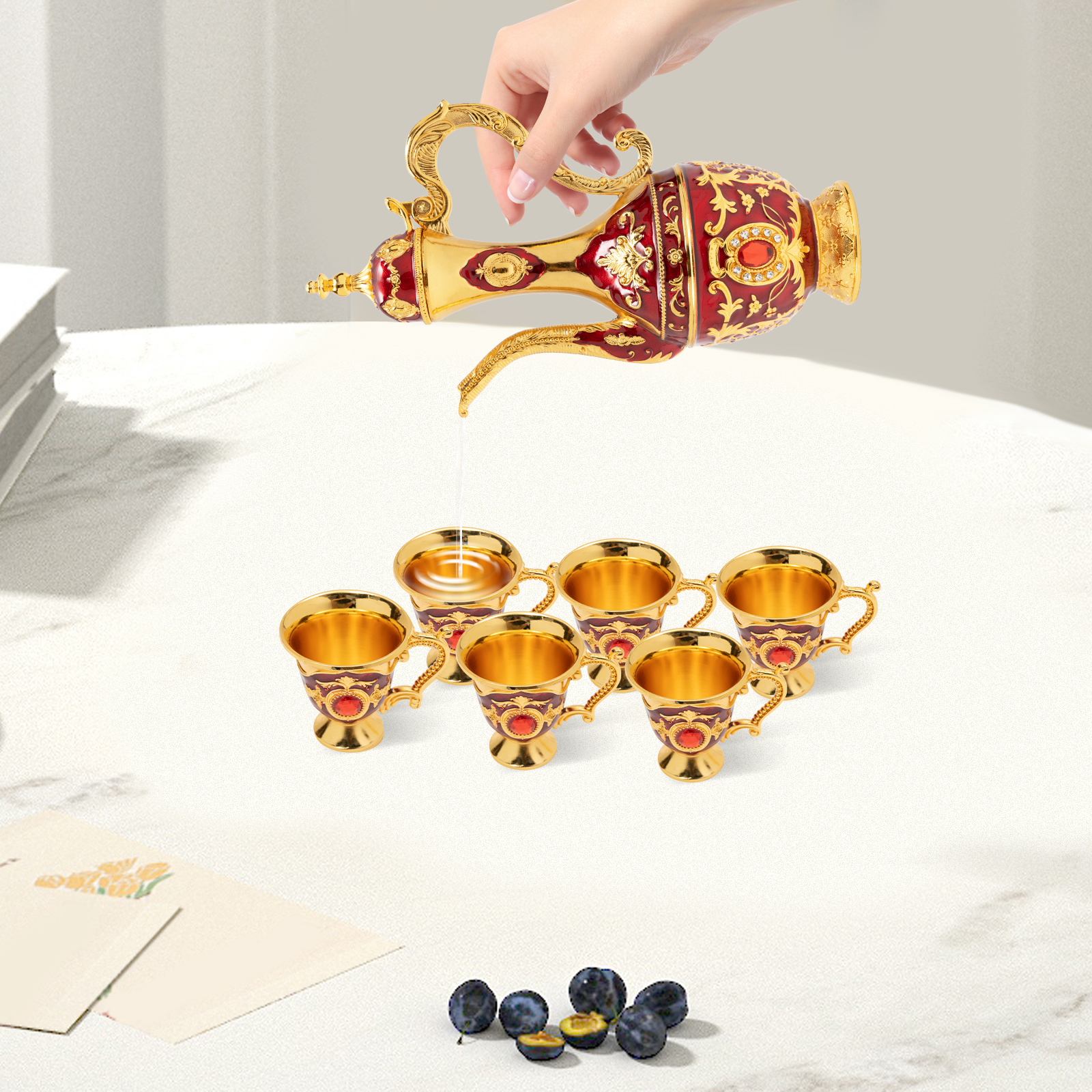 Turkish Tea Set 8 45Oz Teapot  - Coffee Tea Hong Kong บทวิจารณ์และราคา