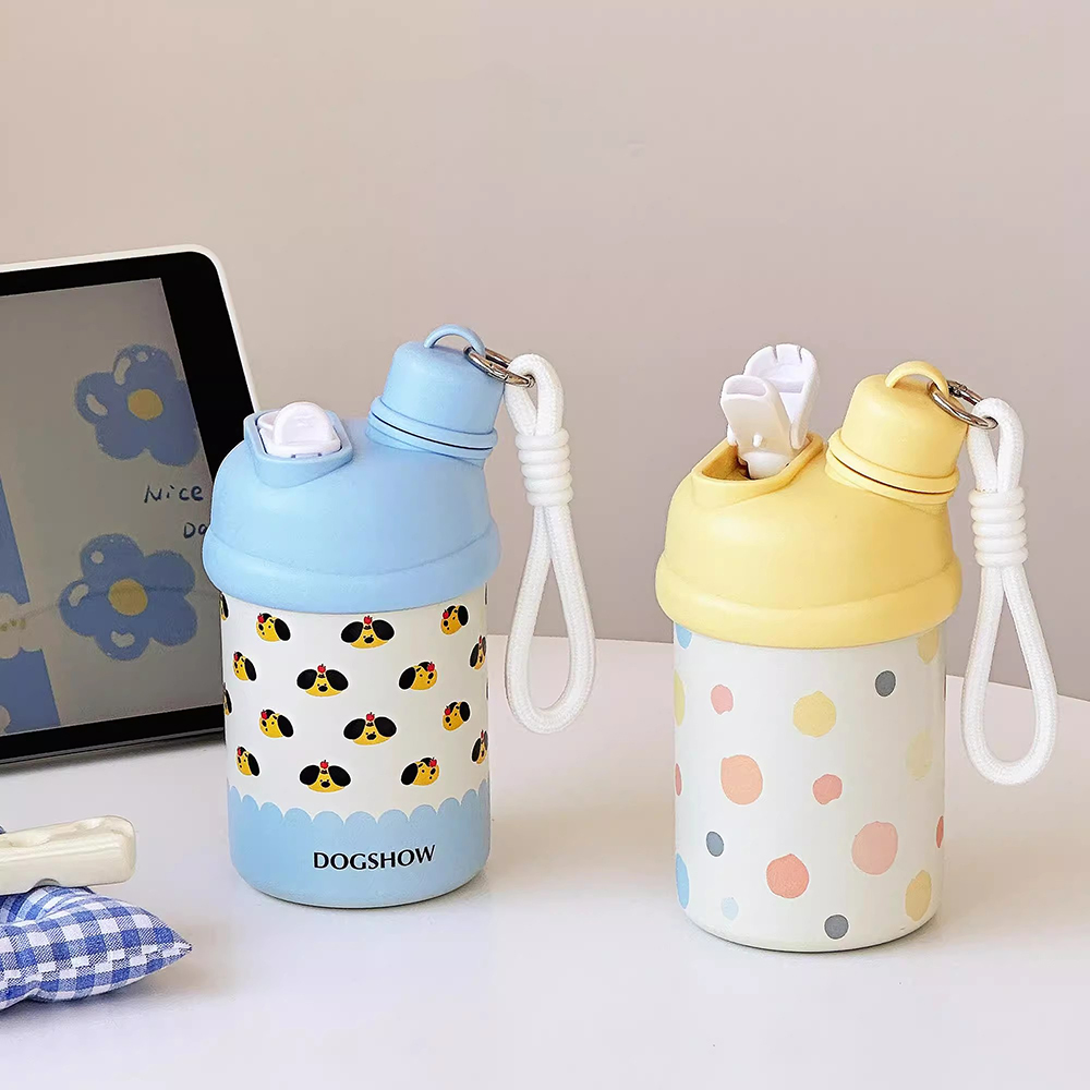 Kawaii Cat Bow Thermos Bottle  - Coffee Tea Boba บทวิจารณ์และราคา