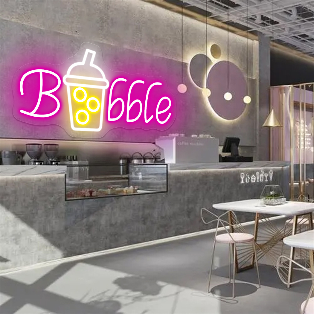 Boba Tea Neon Signs Milk Tea L - Coffee Tea Neon Sign บทวิจารณ์และราคา