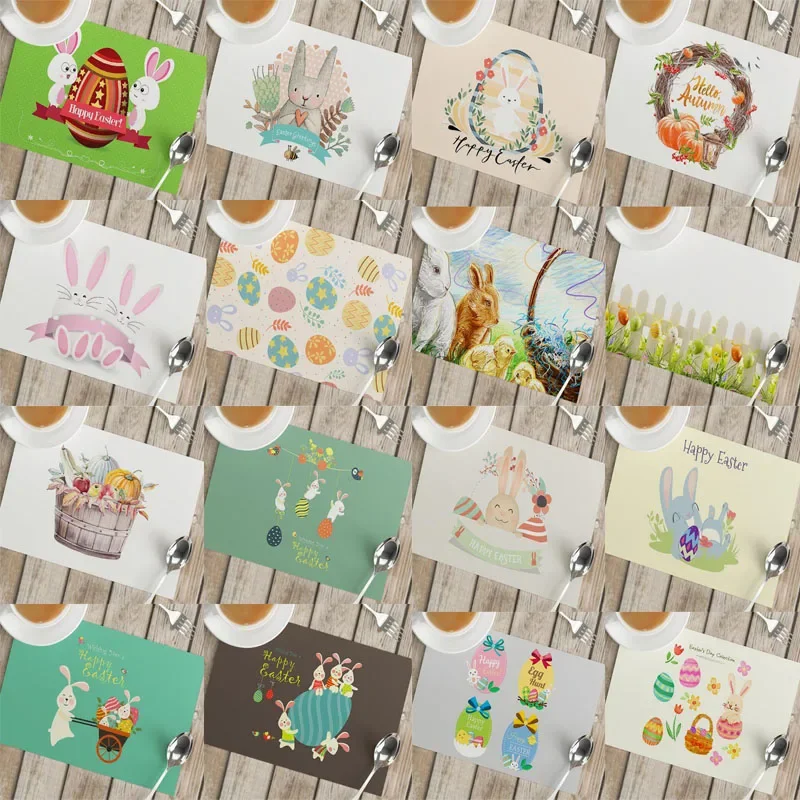 Cartoon Easter Bunny Eggs Prin - Coffee Tea Place บทวิจารณ์และราคา