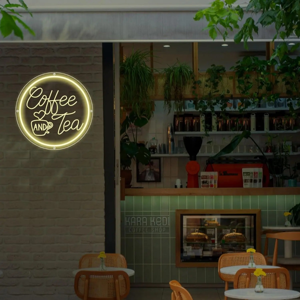 Coffee&Tea Neon Sign, LED Coff - Coffee Tea Neon Sign บทวิจารณ์และราคา