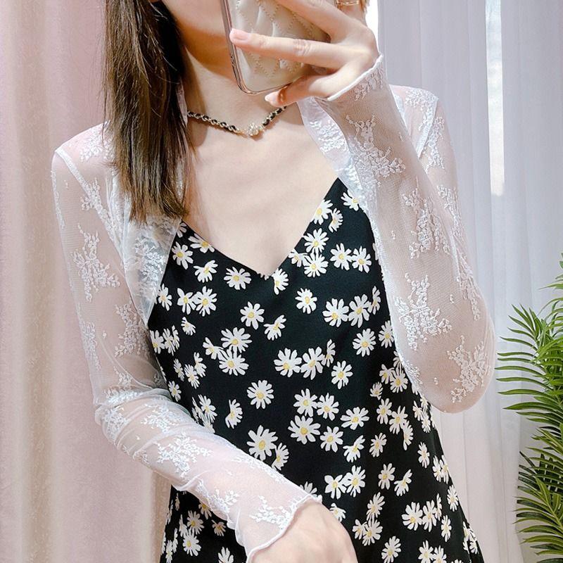 Summer Thin Long Sve Lace Open - Coffee Tea Or Me บทวิจารณ์และราคา