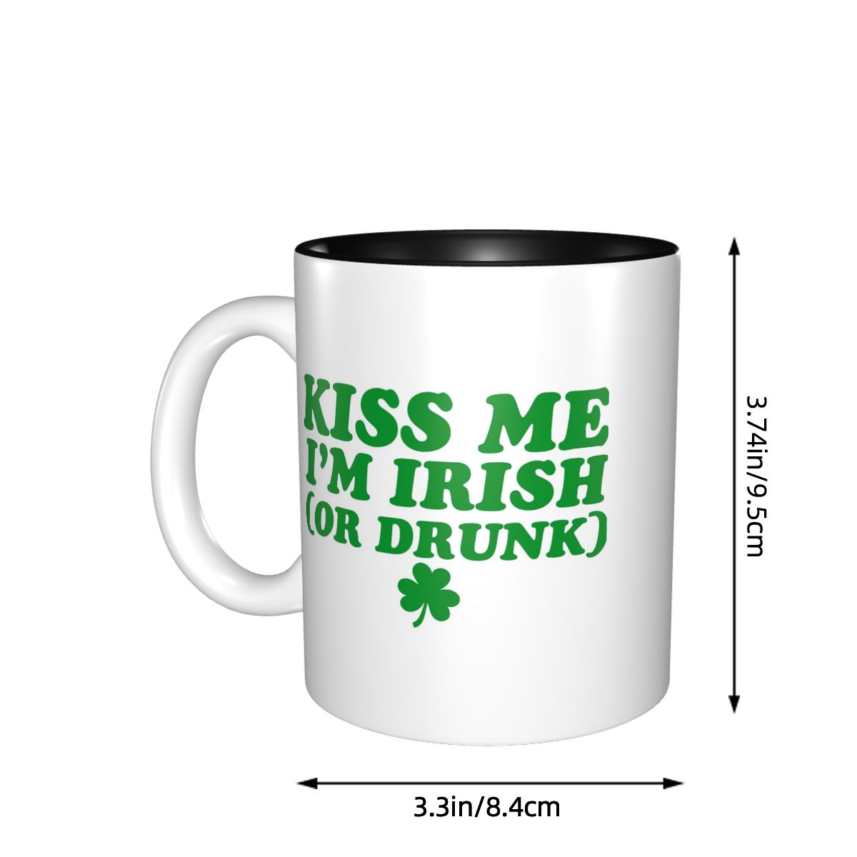 Kiss Me I'm Irish Mug Funny Ce - Coffee Tea And Me บทวิจารณ์และราคา