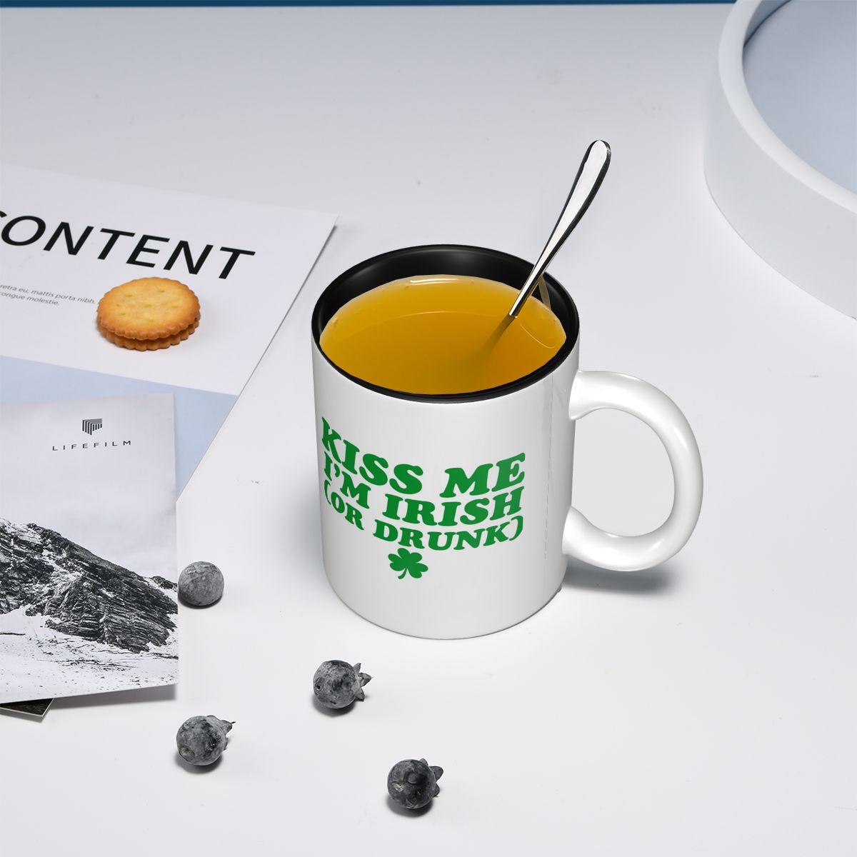 Kiss Me I'm Irish Mug Funny Ce - Coffee Tea And Me บทวิจารณ์และราคา