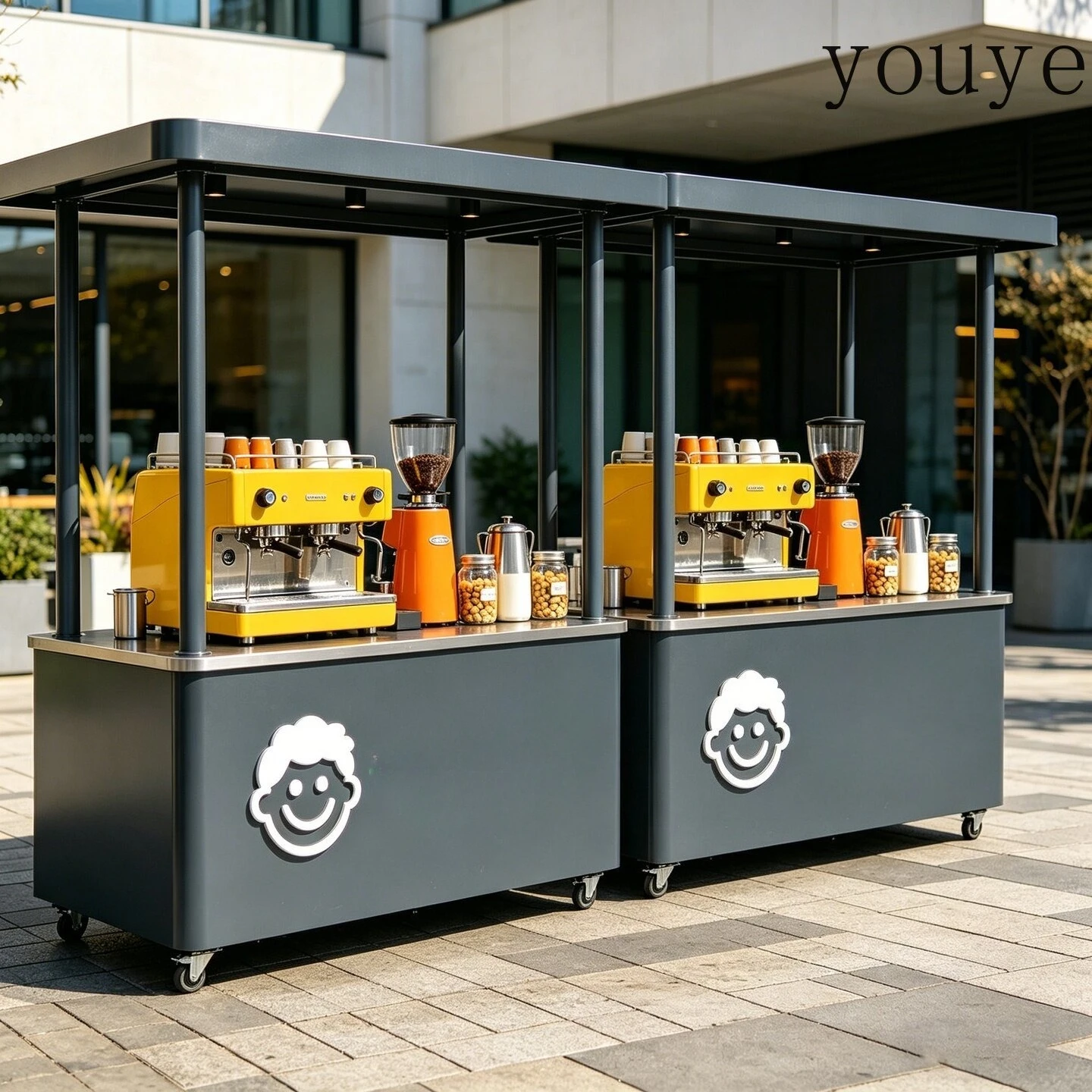 eDJ Iron wrought stalls carts  - Coffee Tea Vendor บทวิจารณ์และราคา