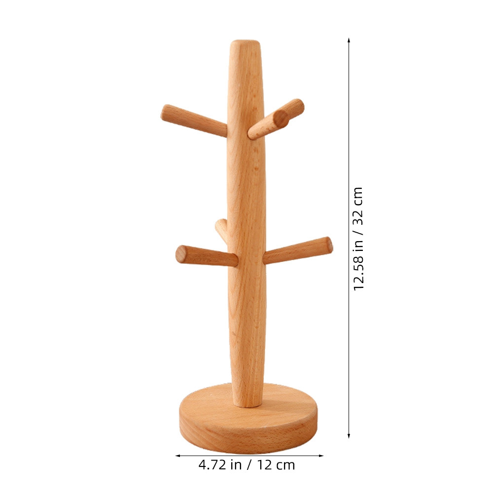 Beech Solid Mug Rack Tree Natu - Coffee Tea Mugs บทวิจารณ์และราคา