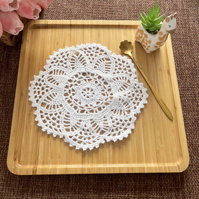 2/4PCS Lace Round Cotton Table - Coffee Tea Place บทวิจารณ์และราคา