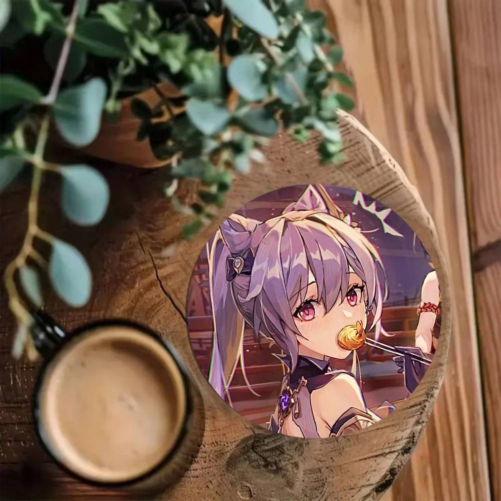 Genshin Game Keqing Coasters 1 - Coffee Tea Game บทวิจารณ์และราคา