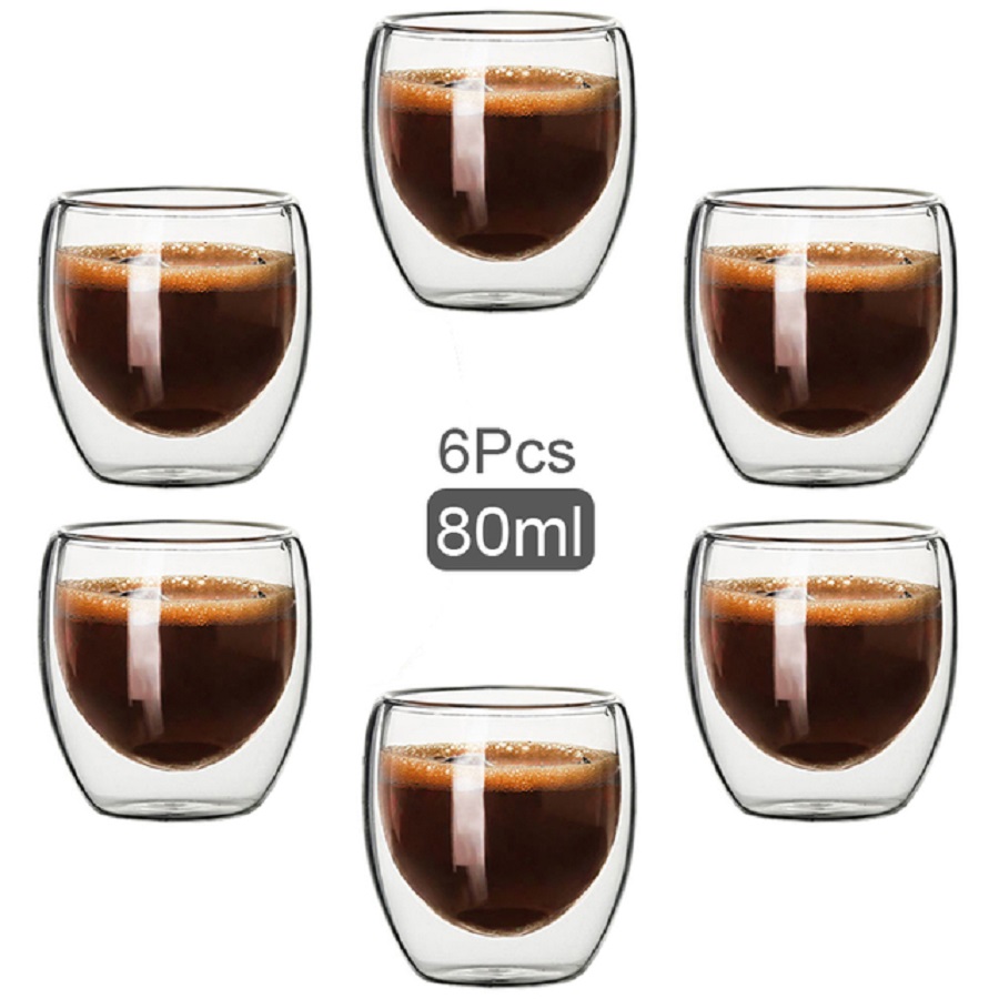 Double Walled Glass Coffee Mug - Coffee Tea Flask บทวิจารณ์และราคา