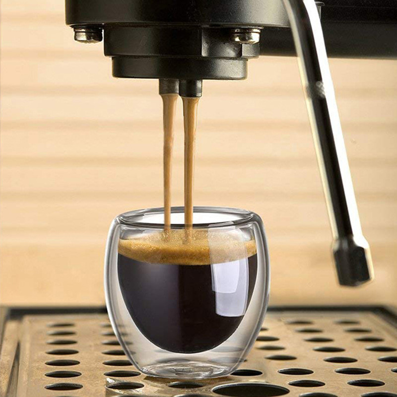 Double Walled Glass Coffee Mug - Coffee Tea Flask บทวิจารณ์และราคา