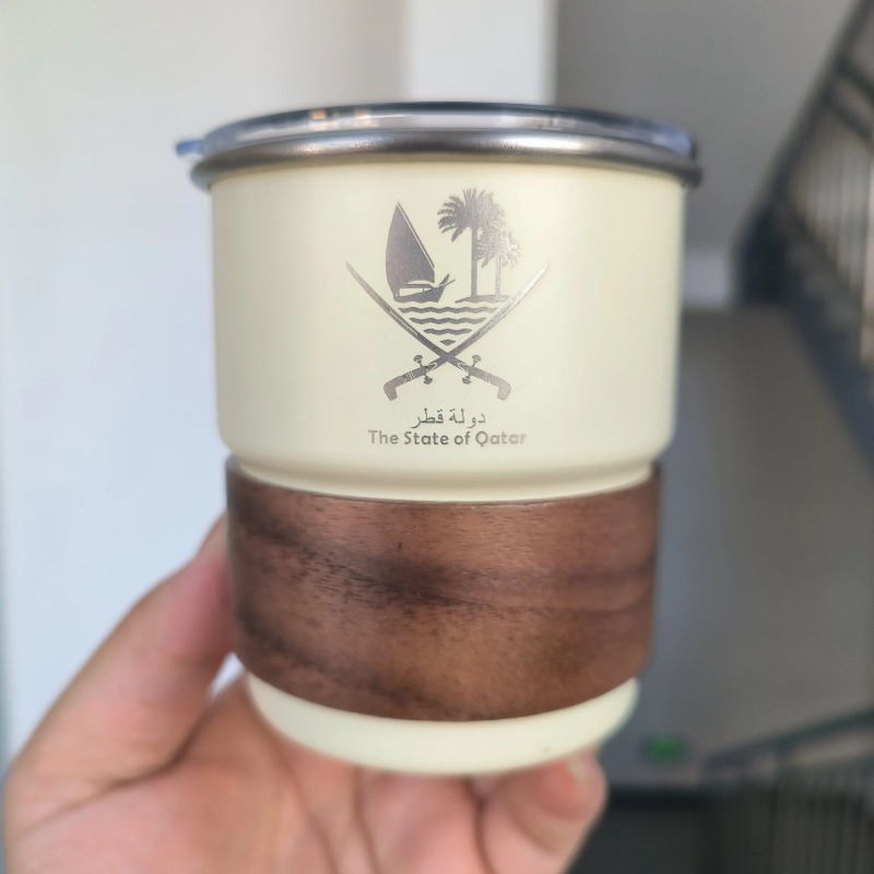 1 pcs The State of Qatar Logo  - Coffee Tea Name บทวิจารณ์และราคา