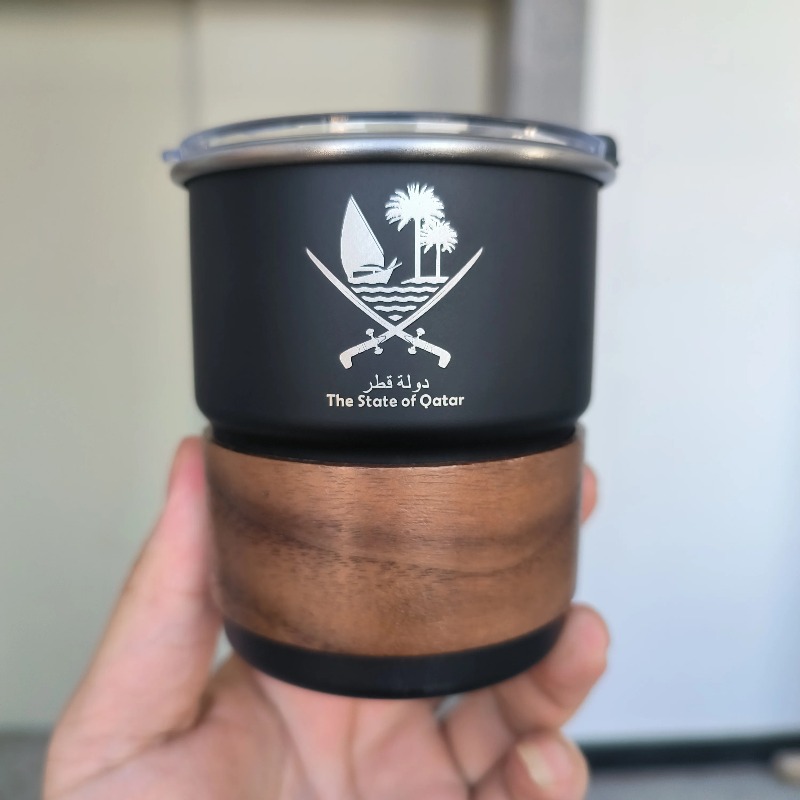 1 pcs The State of Qatar Logo  - Coffee Tea Name บทวิจารณ์และราคา