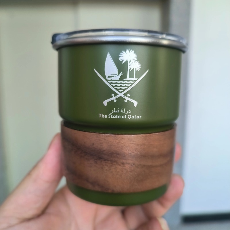 1 pcs The State of Qatar Logo  - Coffee Tea Name บทวิจารณ์และราคา