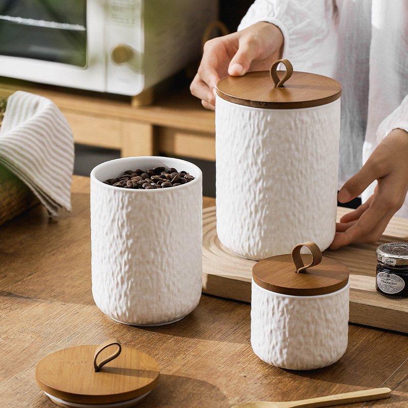 Rock Pattern Ceramic Tea Stora - Tea Coffee Sugar Container บทวิจารณ์และราคา