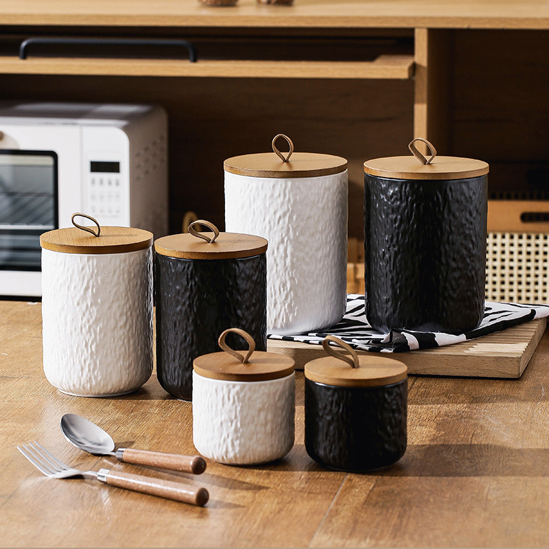 Rock Pattern Ceramic Tea Stora - Tea Coffee Sugar Container บทวิจารณ์และราคา