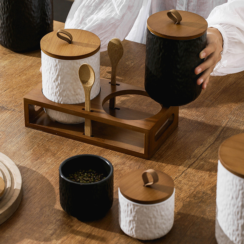 Rock Pattern Ceramic Tea Stora - Tea Coffee Sugar Container บทวิจารณ์และราคา