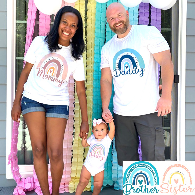 Rainbow Family Matching Outfit - Coffee Tea Or Me บทวิจารณ์และราคา