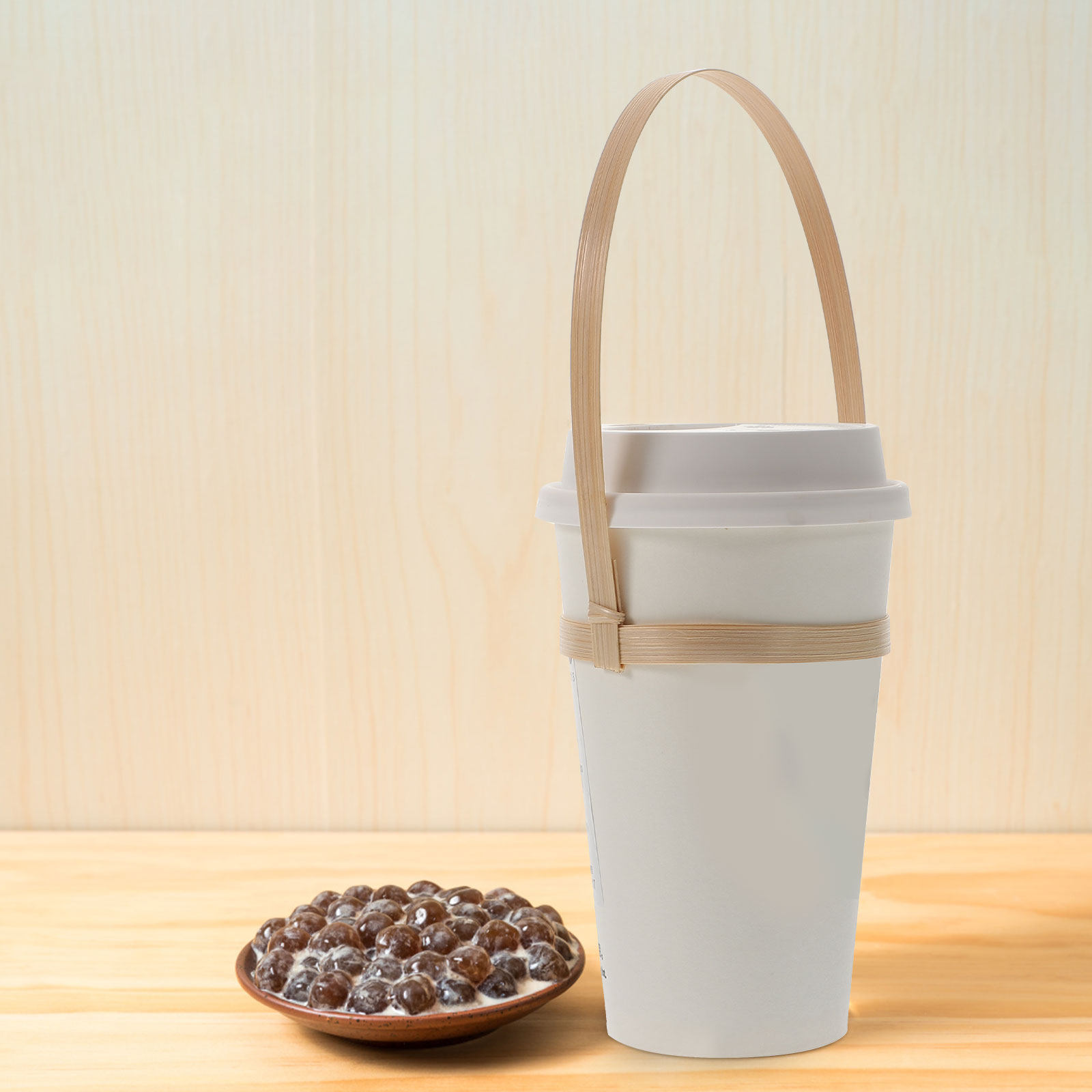 10Pcs Bamboo Drink Carrier Cof - Coffee Tea Mugs บทวิจารณ์และราคา