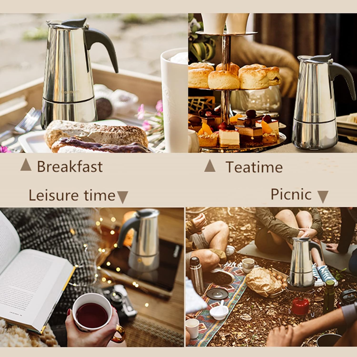 4/6/9 Cups Moka Pot Caffe Mach - Coffee Tea Mugs บทวิจารณ์และราคา
