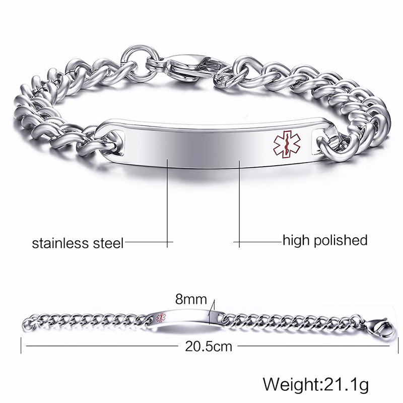 Vnox Medical Alert ID Bracelet - Coffee Tea Or Me บทวิจารณ์และราคา