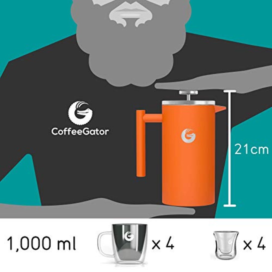 French Press Coffee Maker 34oz - Coffee Plus Tea บทวิจารณ์และราคา