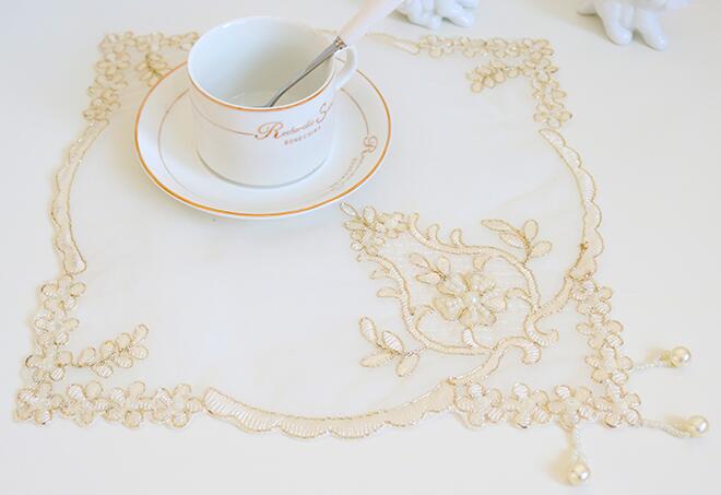 Luxury Sequin Lace Embroidery  - Coffee Tea Place บทวิจารณ์และราคา