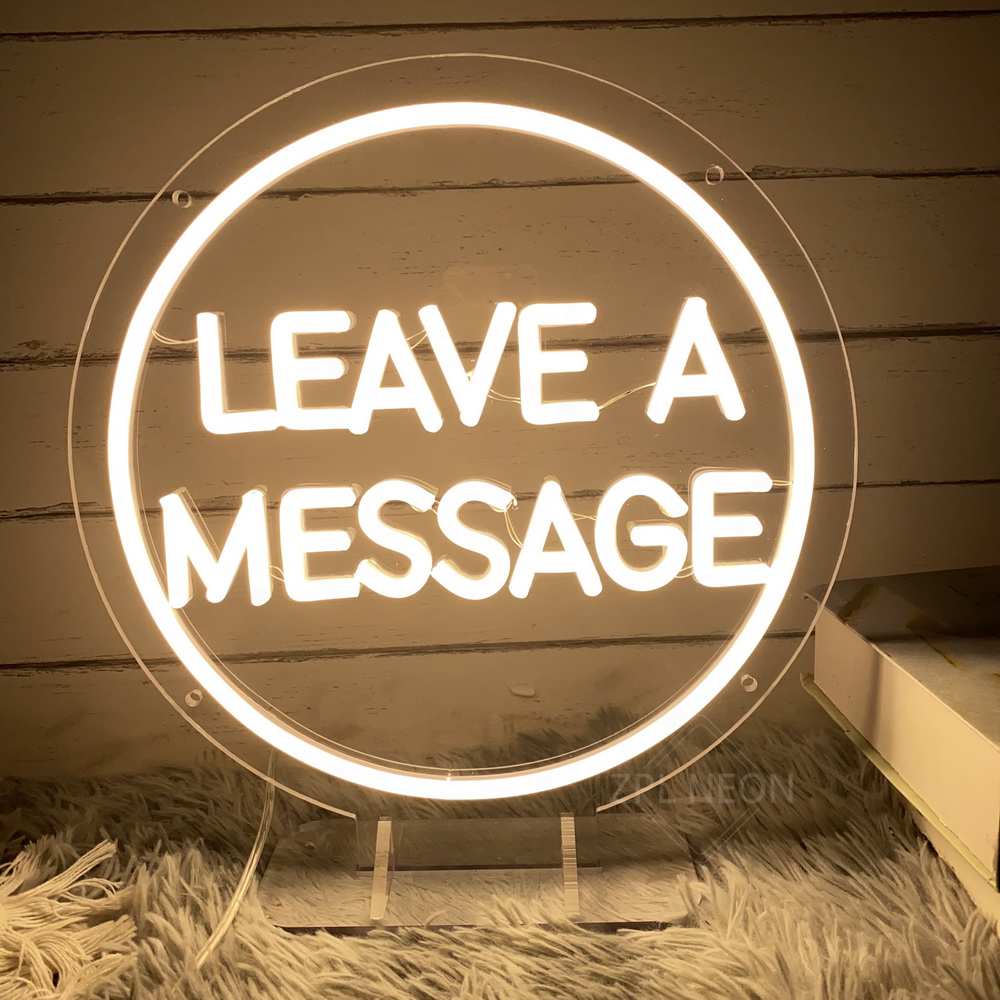 Leave A Message Led Neon Sign  - Coffee Tea Neon Sign บทวิจารณ์และราคา